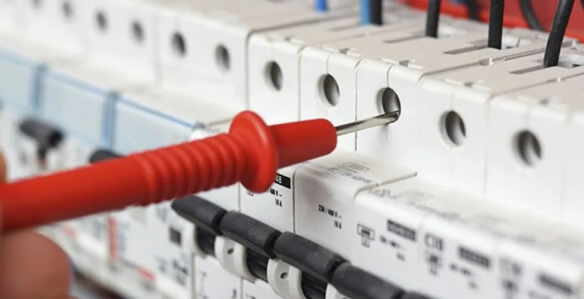 Electrical contractor testing circuit breakers during electrical repair in Star, ID