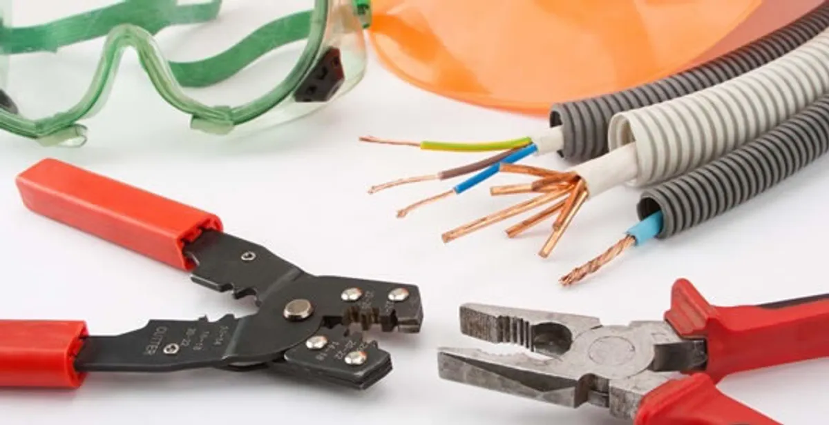 Electrical wiring repair with professional tools and safety equipment in Star, ID